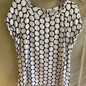 WORTHINGTON- black & white Blouse